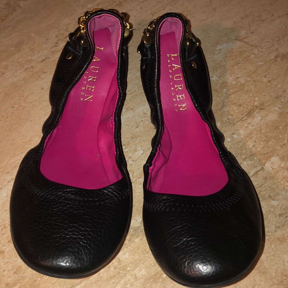 Ralph Lauren black flats